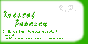 kristof popescu business card